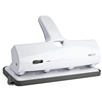 Rapesco Alu 40 - Perforadora de gruesos de 4 agujeros y 40 hojas de capacidad- color blanco